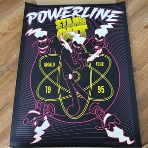 Disney Powerline A Goofy Movie limited edition poster glow in the dark 18x24